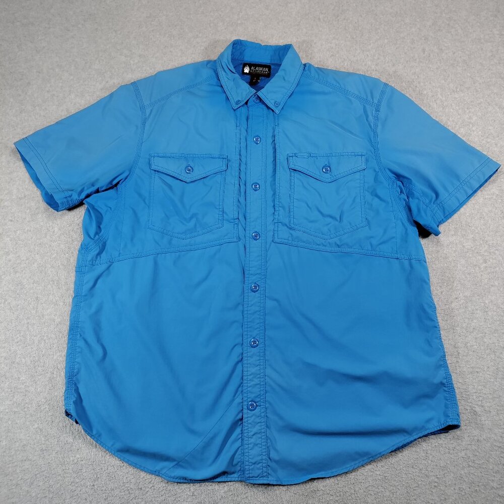Alaskan Hardgear Crosshaul Shirt Mens XL Blue Duluth Trading Co. Fishing Outdoor